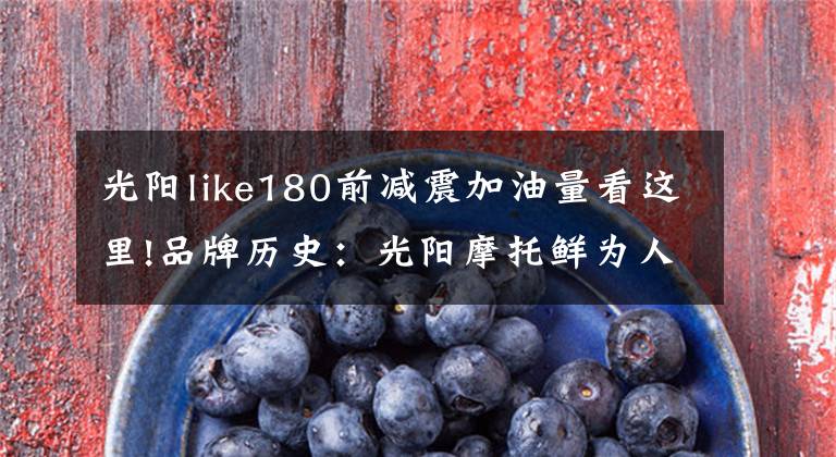 光阳like180前减震加油量看这里!品牌历史：光阳摩托鲜为人知的秘密