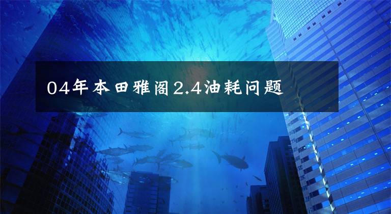 04年本田雅阁2.4油耗问题