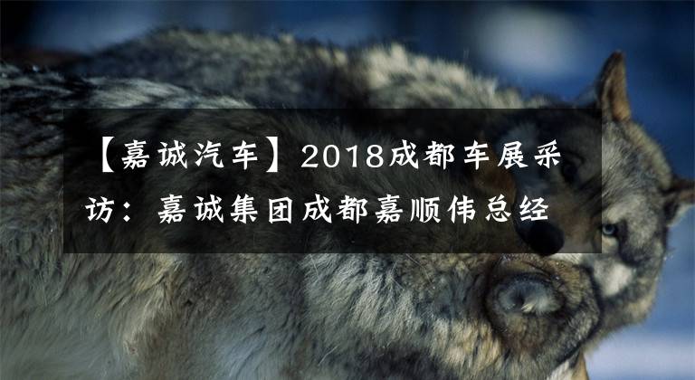 【嘉诚汽车】2018成都车展采访：嘉诚集团成都嘉顺伟总经理黄蓉。