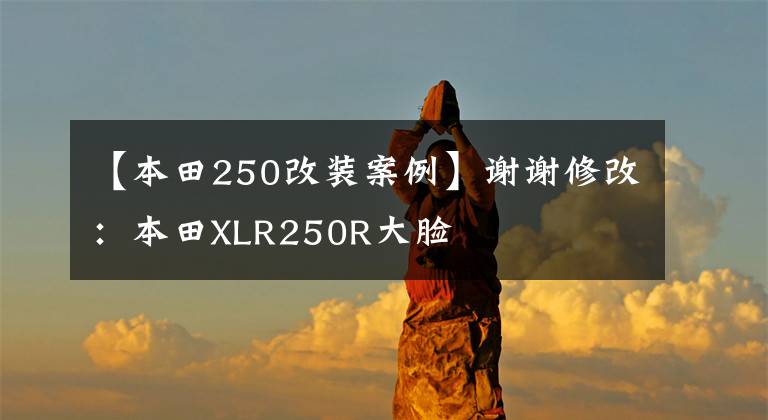 【本田250改装案例】谢谢修改:本田XLR250R大脸