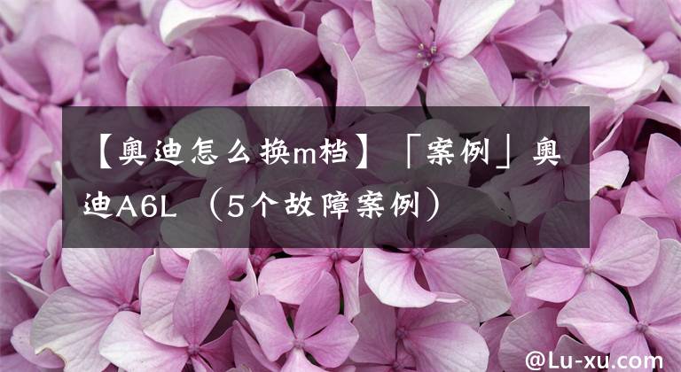 【奥迪怎么换m档】「案例」奥迪A6L (5个故障案例)