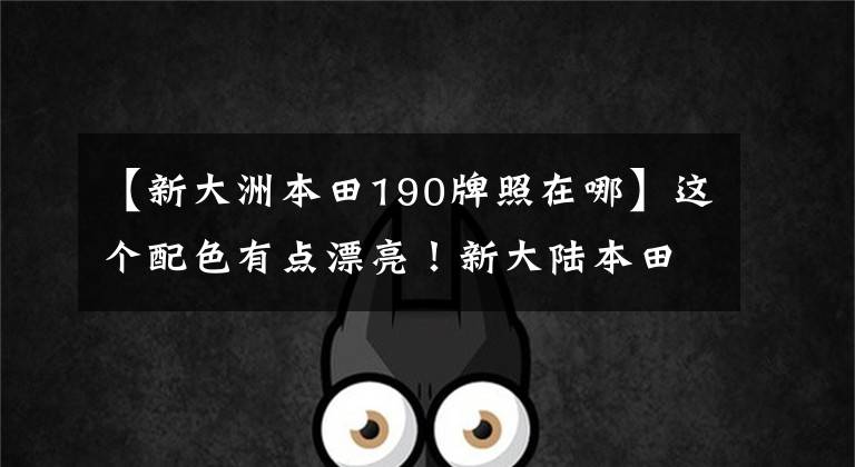 【新大洲本田190牌照在哪】这个配色有点漂亮!新大陆本田CBF190TR特别版卖场室长