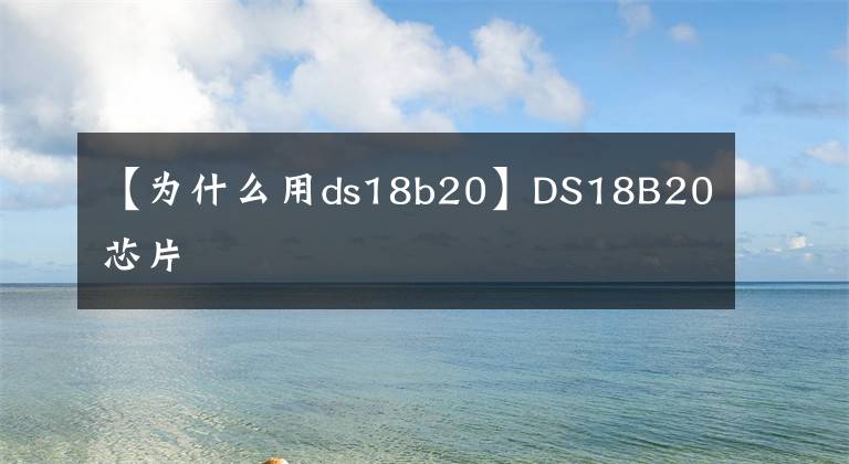 【为什么用ds18b20】DS18B20芯片