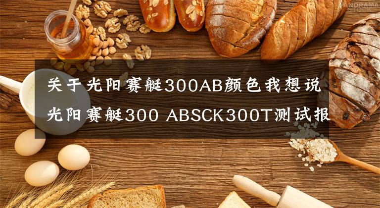 关于光阳赛艇300AB颜色我想说光阳赛艇300 ABSCK300T测试报告