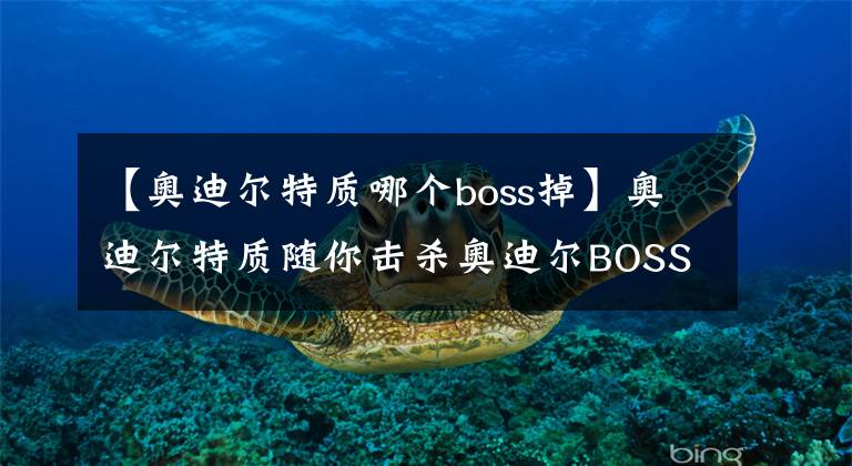 【奥迪尔特质哪个boss掉】奥迪尔特质随你击杀奥迪尔BOSS次数增多强化