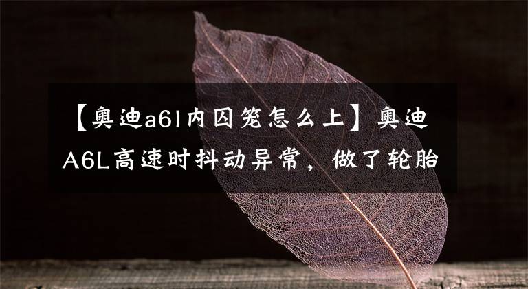【奥迪a6l内囚笼怎么上】奥迪A6L高速时抖动异常，做了轮胎动平衡也没用，车主有些着急！