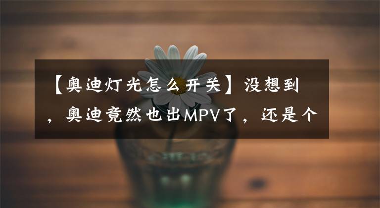 【奥迪灯光怎么开关】没想到,奥迪竟然也出MPV了,还是个纯电,很豪华