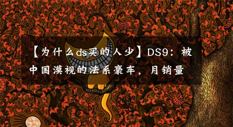 【为什么ds买的人少】DS9：被中国漠视的法系豪车，月销量不足300辆
