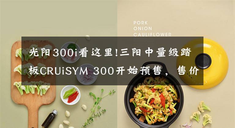 光阳300i看这里!三阳中量级踏板CRUiSYM 300开始预售,售价4万以内