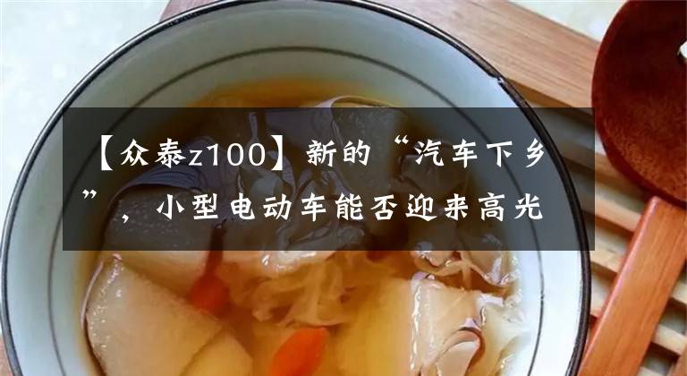 【众泰z100】新的“汽车下乡”,小型电动车能否迎来高光时刻?