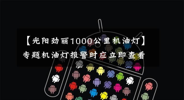 【光阳劲丽1000公里机油灯】专题机油灯报警时应立即查看 灯亮八种原因