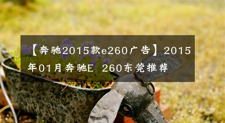 【奔驰2015款e260广告】2015年01月奔驰E 260东莞推荐