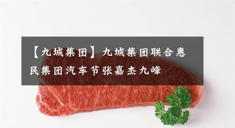 【九城集团】九城集团联合惠民集团汽车节张嘉杰九峰