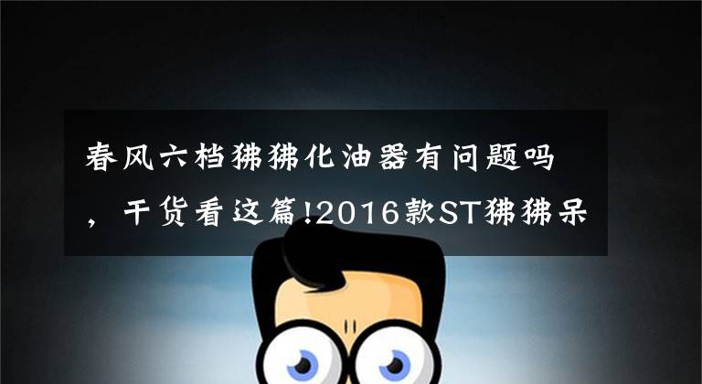春风六档狒狒化油器有问题吗,干货看这篇!2016款ST狒狒呆子测评,国产学习之路的进步