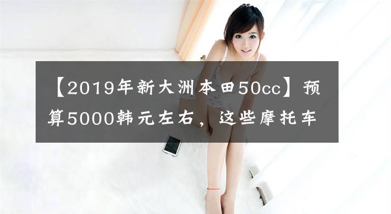 【2019年新大洲本田50cc】预算5000韩元左右,这些摩托车绝对优先,第二个真的很霸气啊