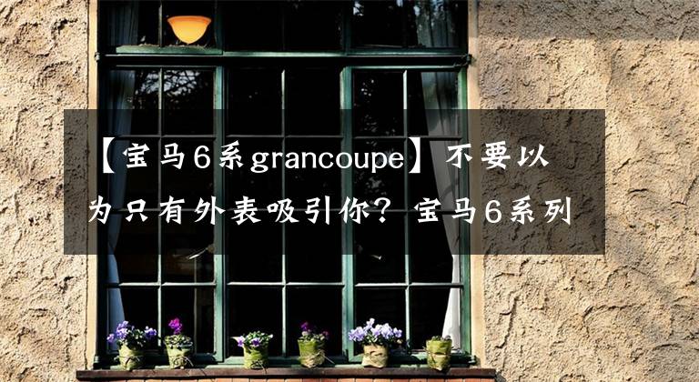 【宝马6系grancoupe】不要以为只有外表吸引你?宝马6系列640i Gran Coupe