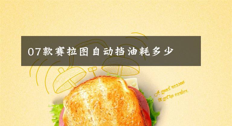 07款赛拉图自动挡油耗多少