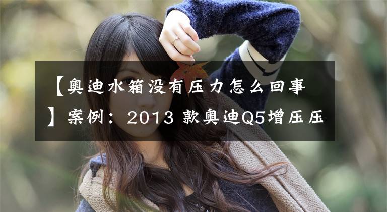 【奥迪水箱没有压力怎么回事】案例:2013 款奥迪Q5增压压力不足,催化效率过低