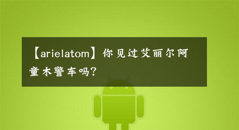 【arielatom】你见过艾丽尔阿童木警车吗？