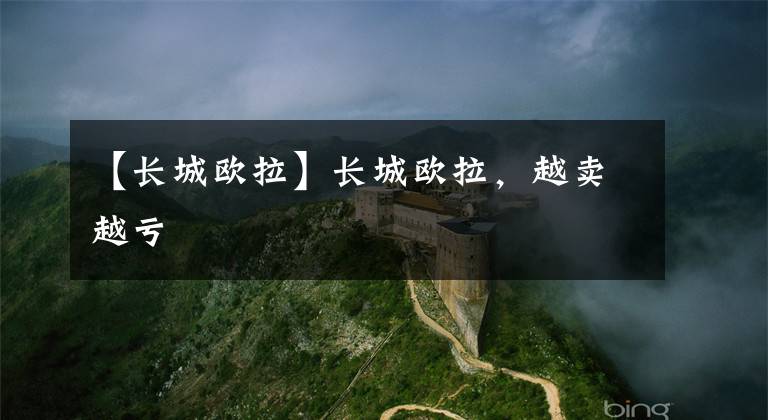 【长城欧拉】长城欧拉,越卖越亏