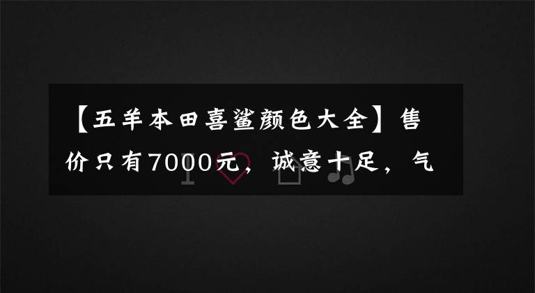 【五羊本田喜鲨颜色大全】售价只有7000元,诚意十足,气势汹汹。对“五羊本田喜鲨125”的简要评论。
