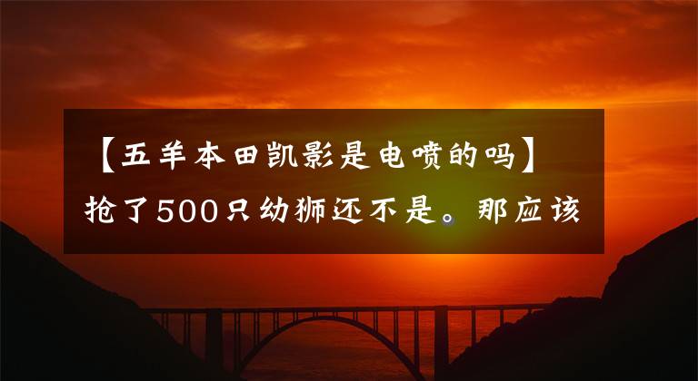 【五羊本田凯影是电喷的吗】抢了500只幼狮还不是。那应该是弯曲的横梁风向标。野心真大！
