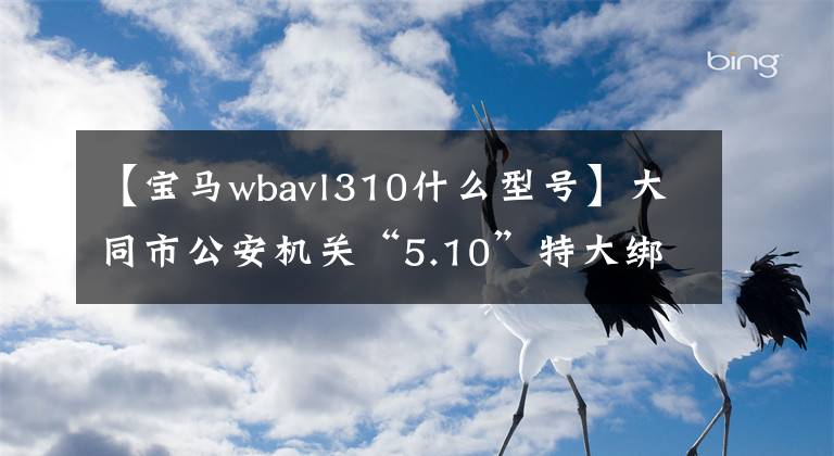 【宝马wbavl310什么型号】大同市公安机关“5.10”特大绑架案调查机(宣布批准)