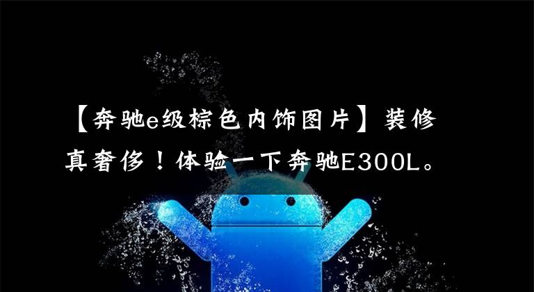 【奔驰e级棕色内饰图片】装修真奢侈！体验一下奔驰E300L。外观和S级差不多，但是你喜欢打折吗？
