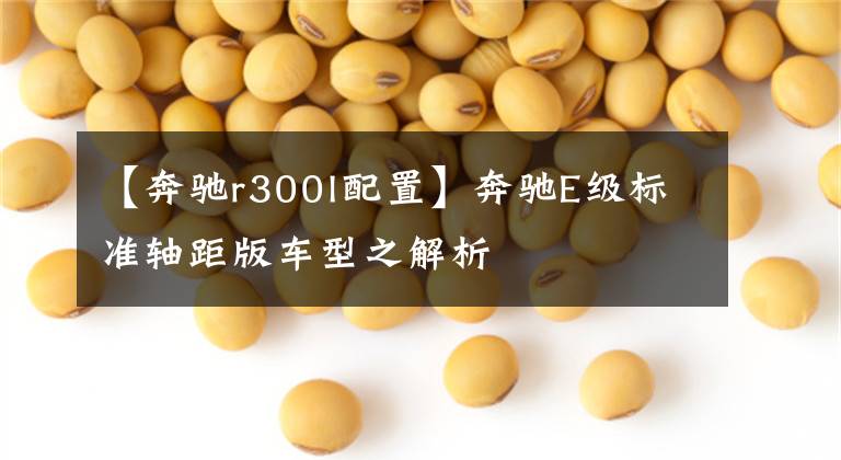 【奔驰r300l配置】奔驰E级标准轴距版车型之解析