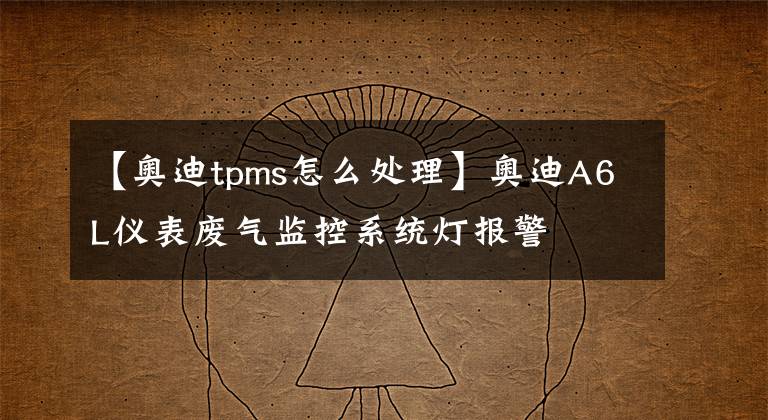 【奥迪tpms怎么处理】奥迪A6L仪表废气监控系统灯报警