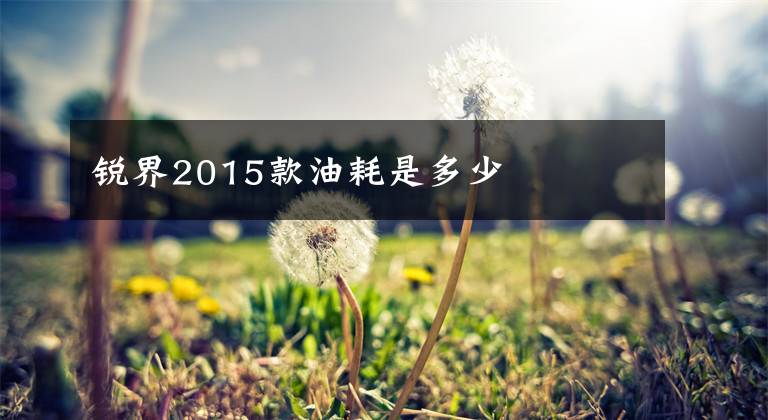 锐界2015款油耗是多少