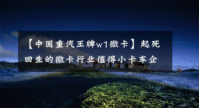 【中国重汽王牌w1微卡】起死回生的微卡行业值得小卡车企业学习