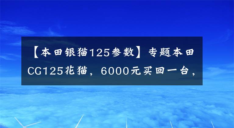 【本田银猫125参数】专题本田CG125花猫,6000元买回一台,外观没变,灵魂已不再