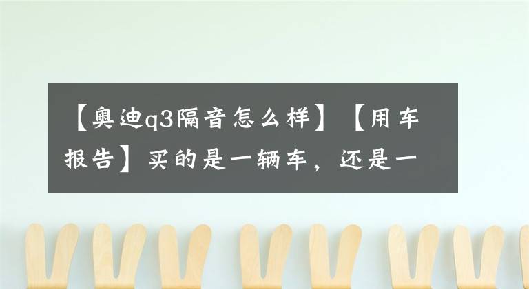 【奥迪q3隔音怎么样】【用车报告】买的是一辆车,还是一台“烧钱”的机器?