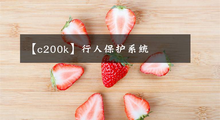 【c200k】行人保护系统