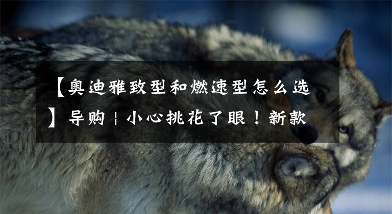 【奥迪雅致型和燃速型怎么选】导购 | 小心挑花了眼！新款奥迪Q2L购车手册，选“中配”最划算？