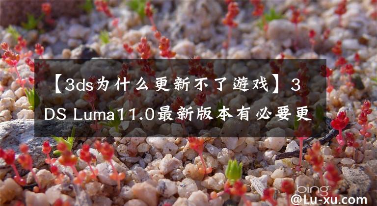 【3ds为什么更新不了游戏】3DS Luma11.0最新版本有必要更新吗_luma11.0更新建议