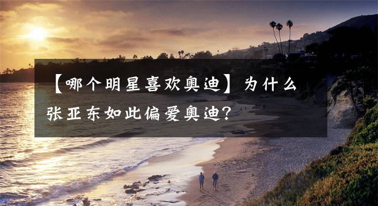 【哪个明星喜欢奥迪】为什么张亚东如此偏爱奥迪?