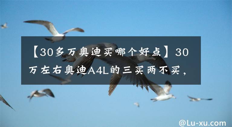 【30多万奥迪买哪个好点】30万左右奥迪A4L的三买两不买,性价比不错车机系统拉垮