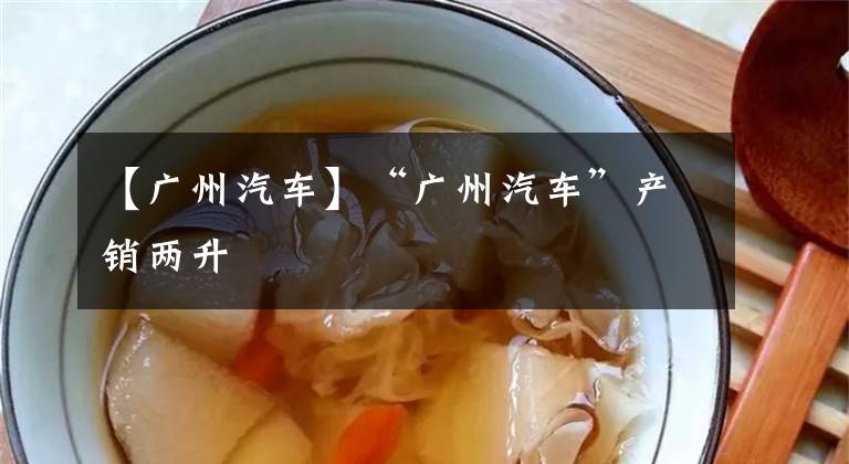 【广州汽车】“广州汽车”产销两升