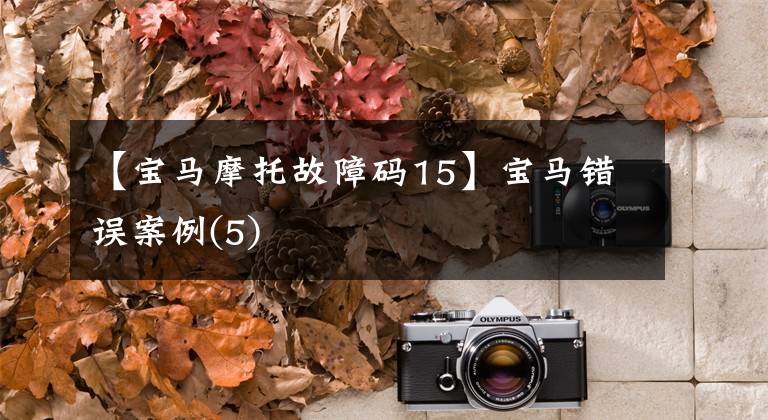【宝马摩托故障码15】宝马错误案例(5)