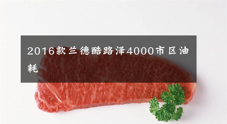 2016款兰德酷路泽4000市区油耗