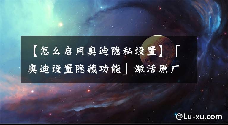 【怎么启用奥迪隐私设置】「奥迪设置隐藏功能」激活原厂蓝牙!
