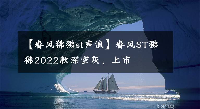 【春风狒狒st声浪】春风ST狒狒2022款深空灰,上市