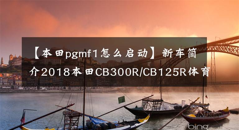 【本田pgmf1怎么启动】新车简介2018本田CB300R/CB125R体育街标准ABS