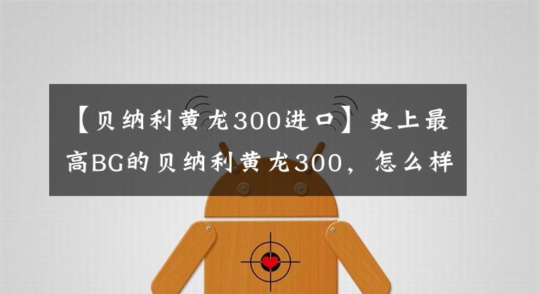【贝纳利黄龙300进口】史上最高BG的贝纳利黄龙300，怎么样才能卖出套件？