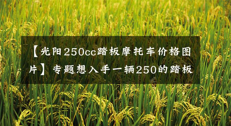 【光阳250cc踏板摩托车价格图片】专题想入手一辆250的踏板车,带着老婆去游玩,有哪些车型推荐呢?