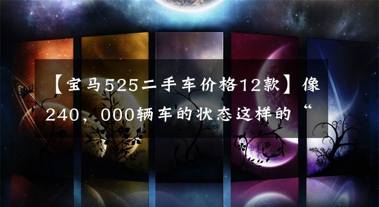 【宝马525二手车价格12款】像240,000辆车的状态这样的“严选”宝马没有价值。