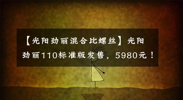 【光阳劲丽混合比螺丝】光阳劲丽110标准版发售,5980元!