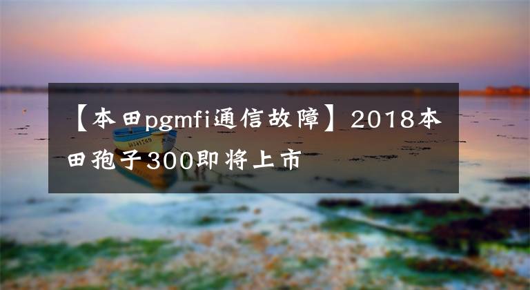 【本田pgmfi通信故障】2018本田孢子300即将上市